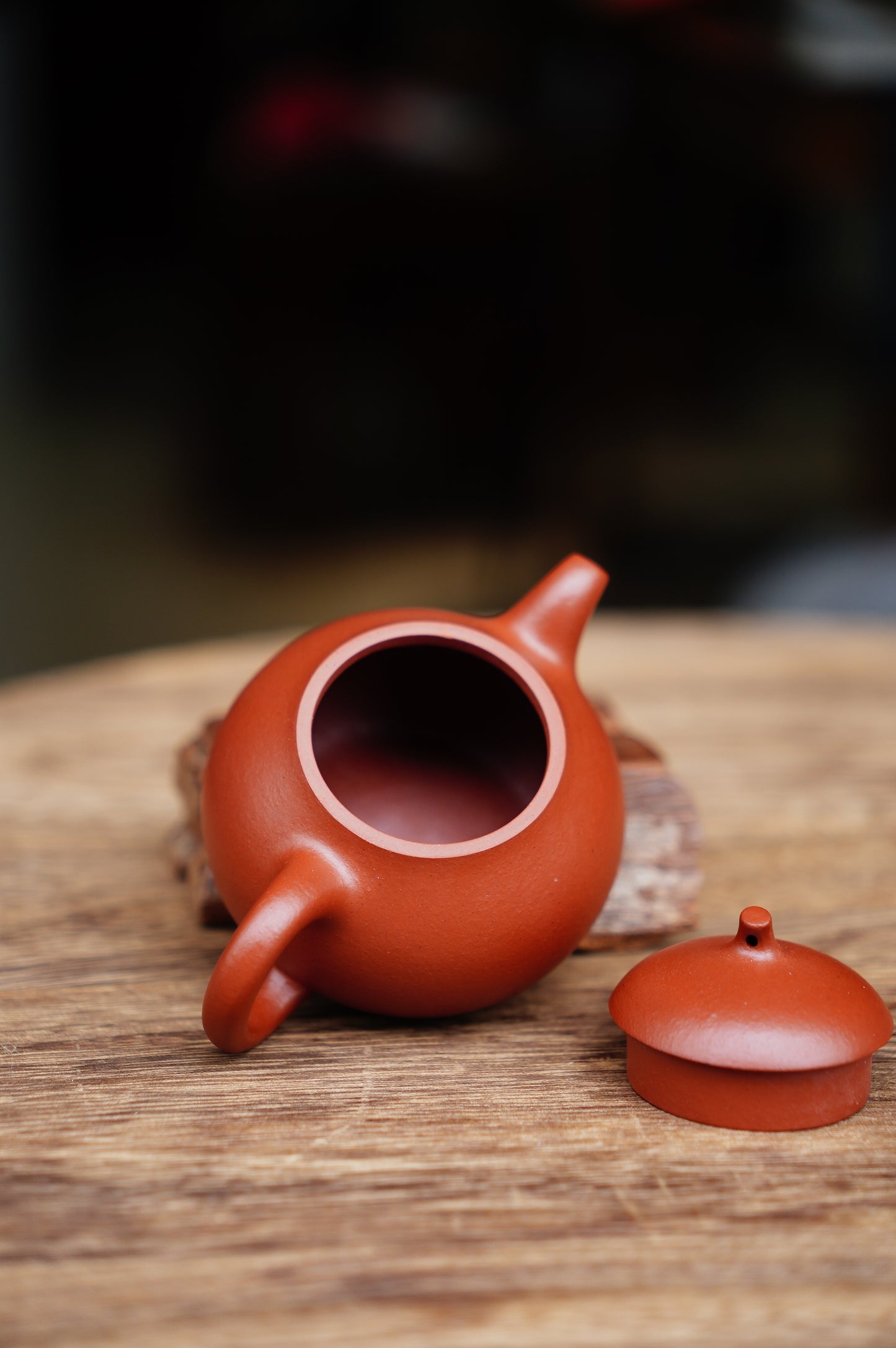 Handcrafted 100ml Zhu Ni Clay Teapot – Gongfu Brewer, Eggplant Shape
