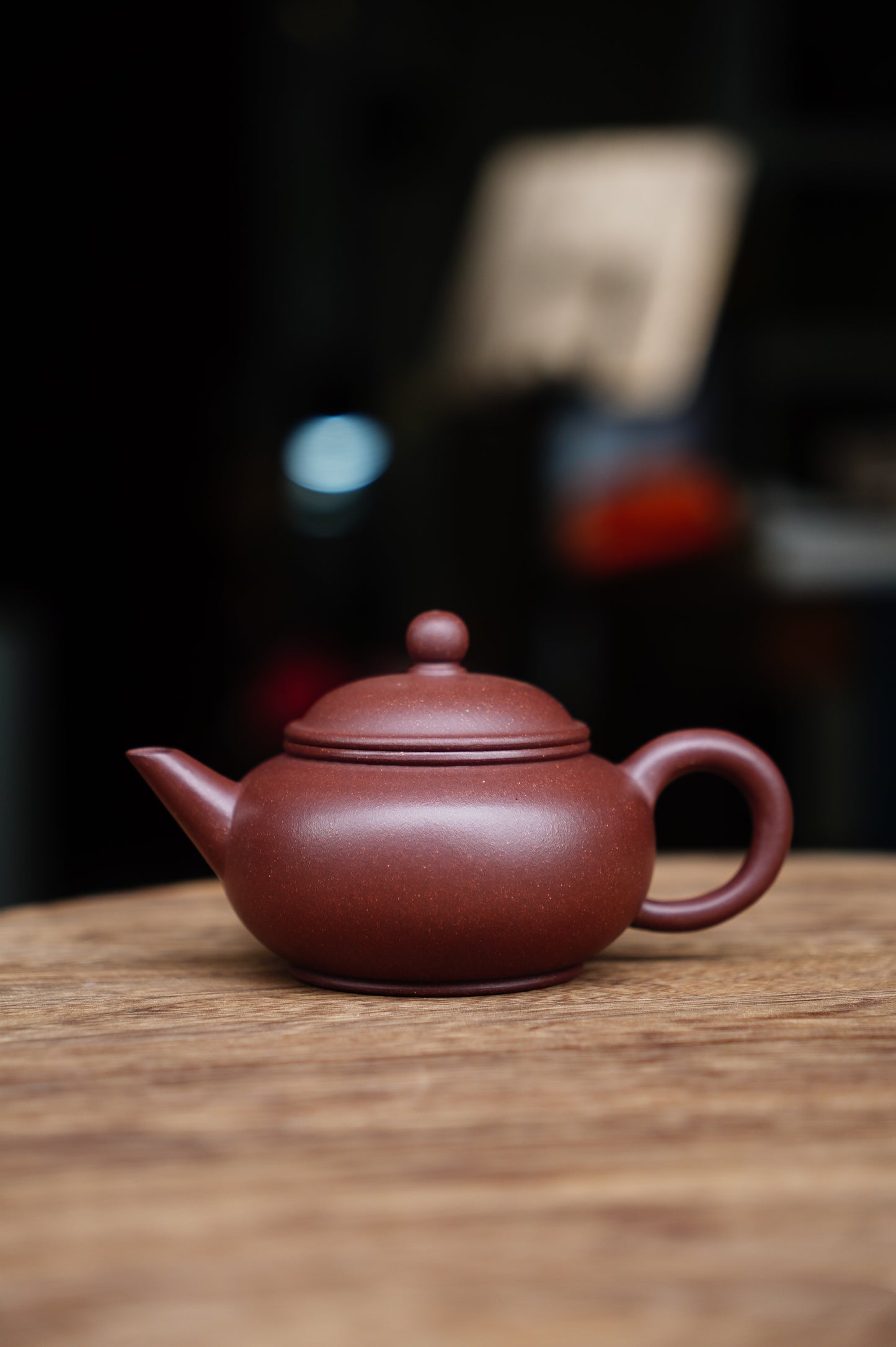 Yixing Zisha Purple Clay Teapot 150ml, Shui Ping Style , Handmade in China, Perfect for Oolong & Pu'er Tea