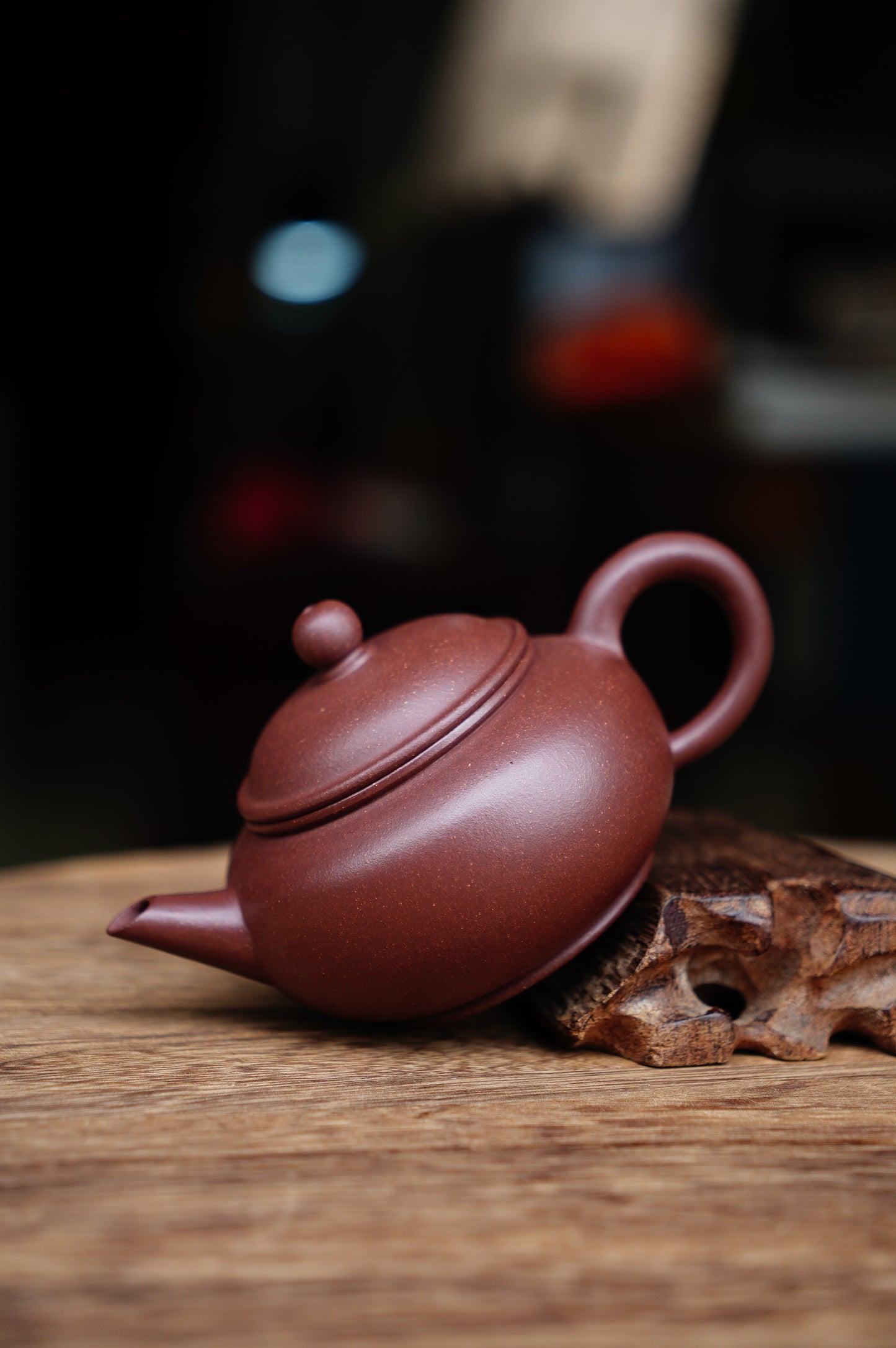 Yixing Zisha Purple Clay Teapot 150ml, Shui Ping Style , Handmade in China, Perfect for Oolong & Pu'er Tea