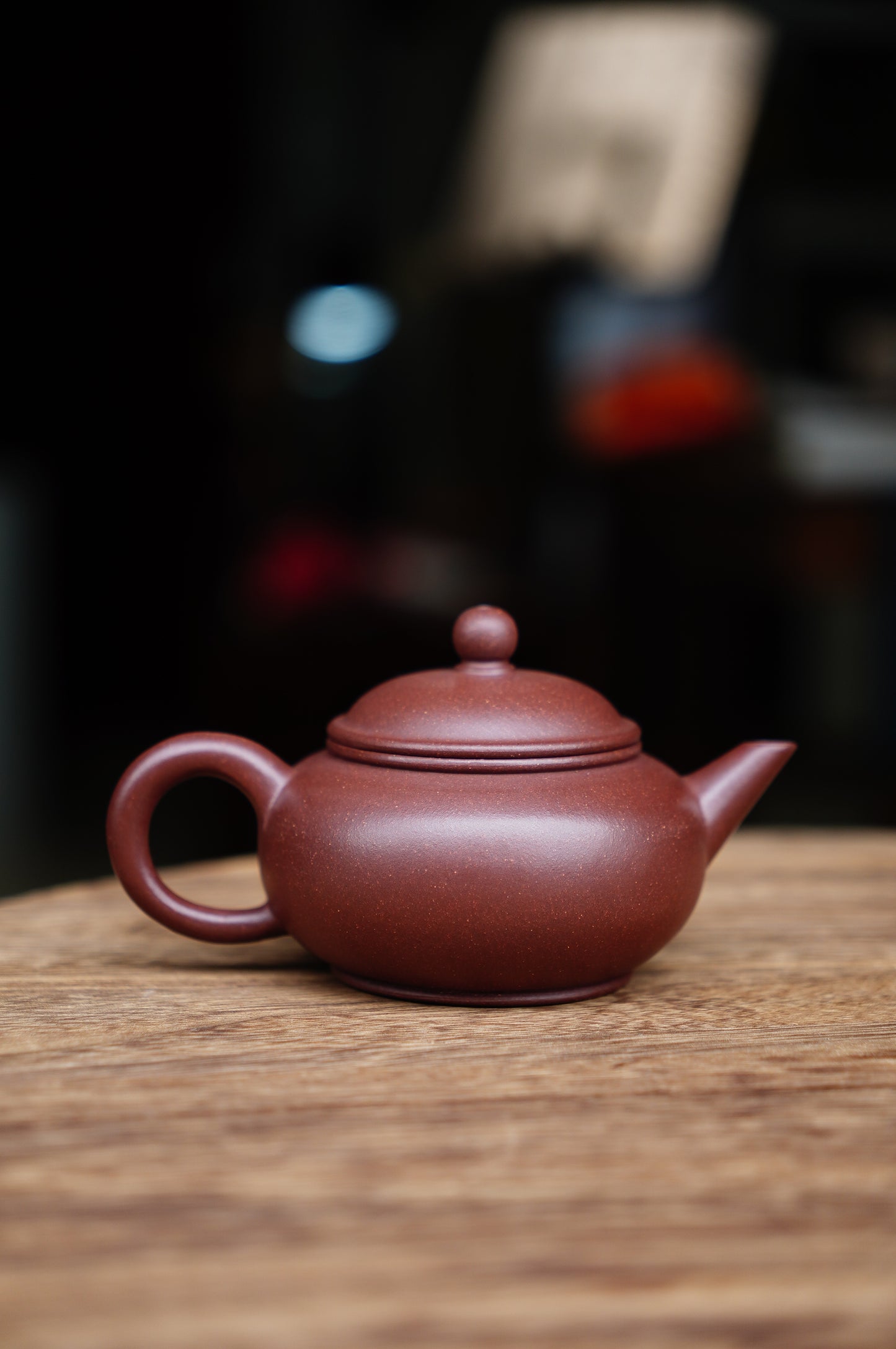 Yixing Zisha Purple Clay Teapot 150ml, Shui Ping Style , Handmade in China, Perfect for Oolong & Pu'er Tea