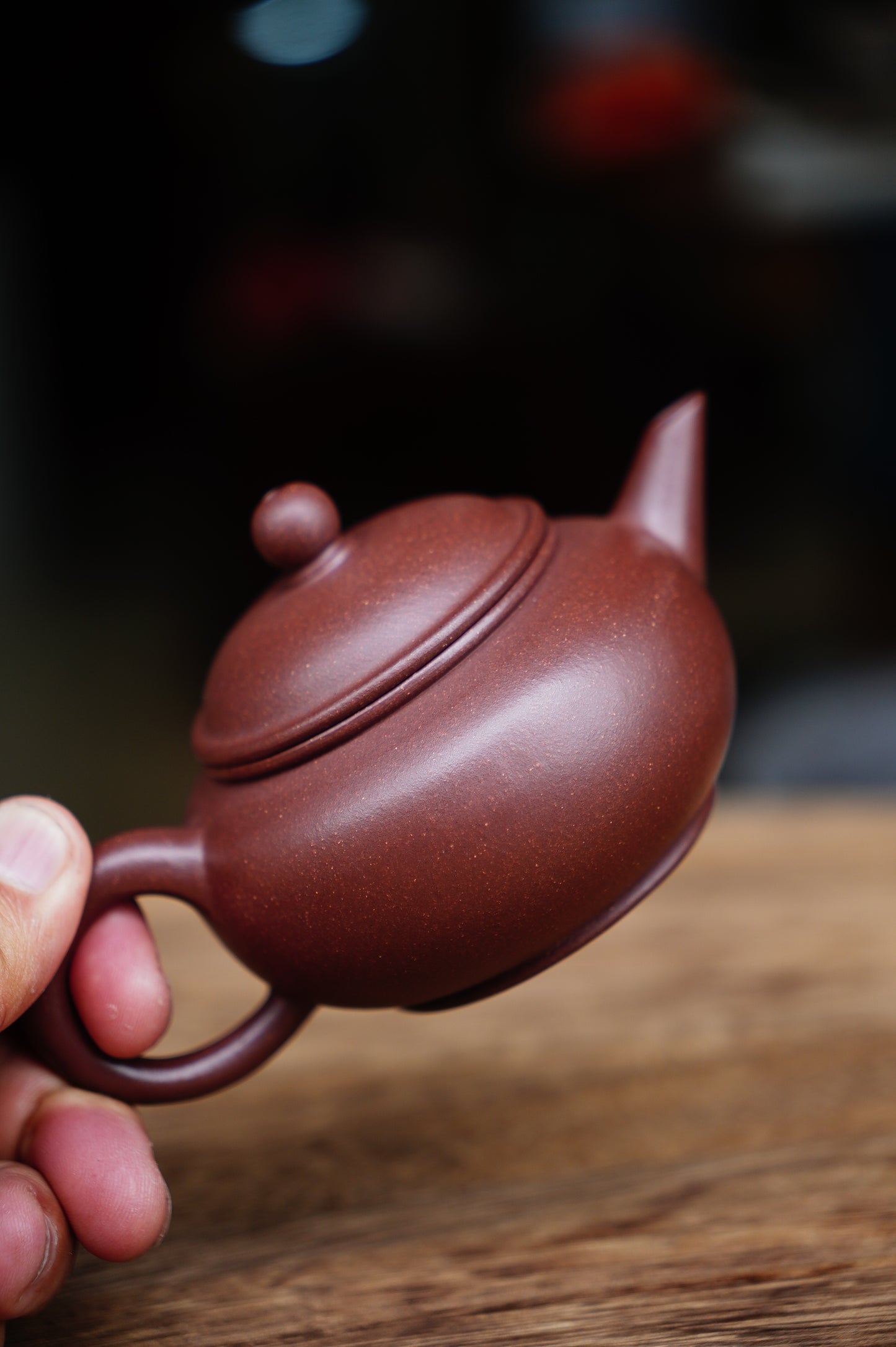 Yixing Zisha Purple Clay Teapot 150ml, Shui Ping Style , Handmade in China, Perfect for Oolong & Pu'er Tea