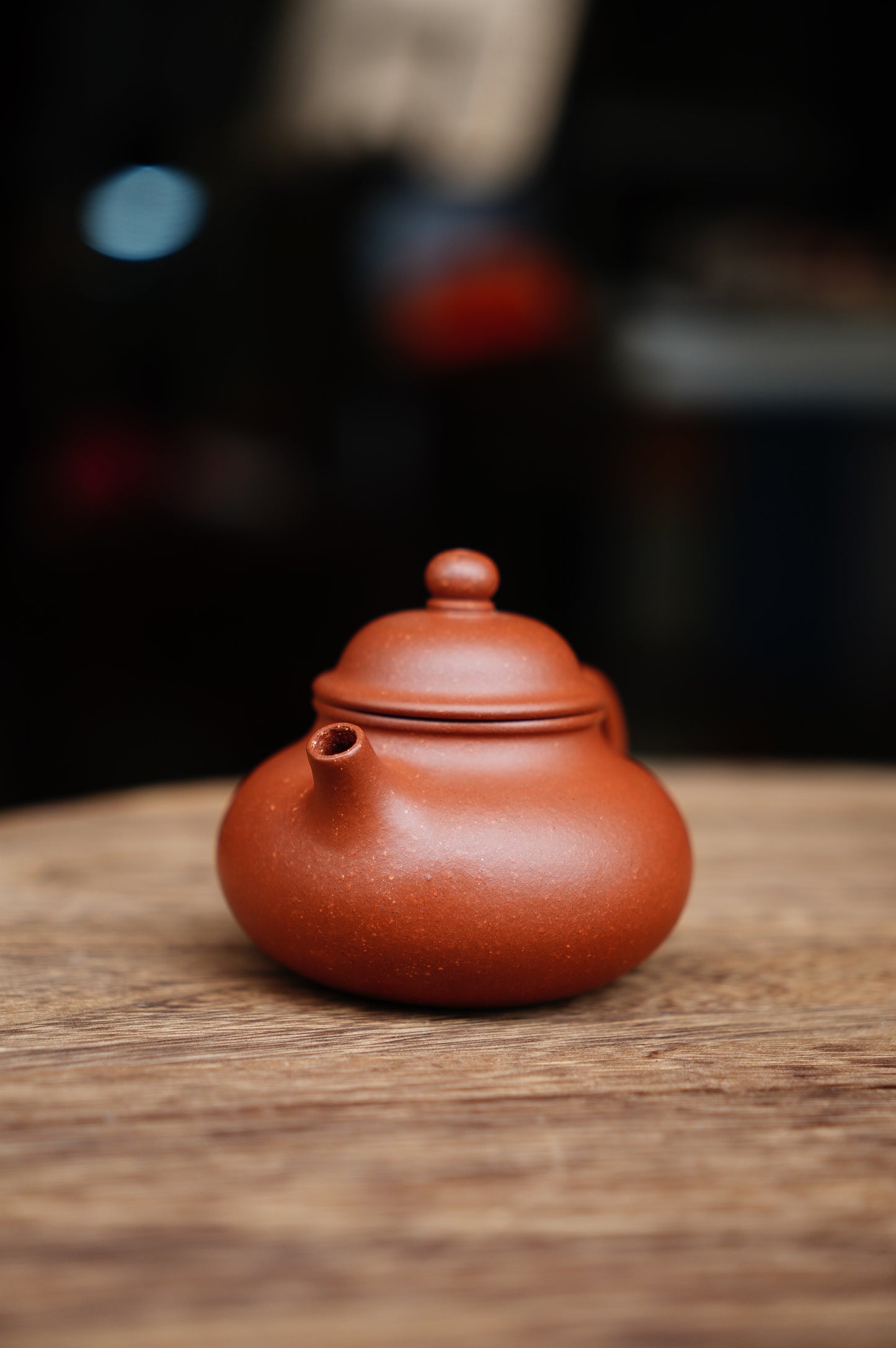 Handmade Yixing Zisha Teapot | Red Jiangpo Clay ‘Rong Tian’ Pot | 100cc Small Teapot | Chinese Gongfu Tea Set | Original Mineral Clay