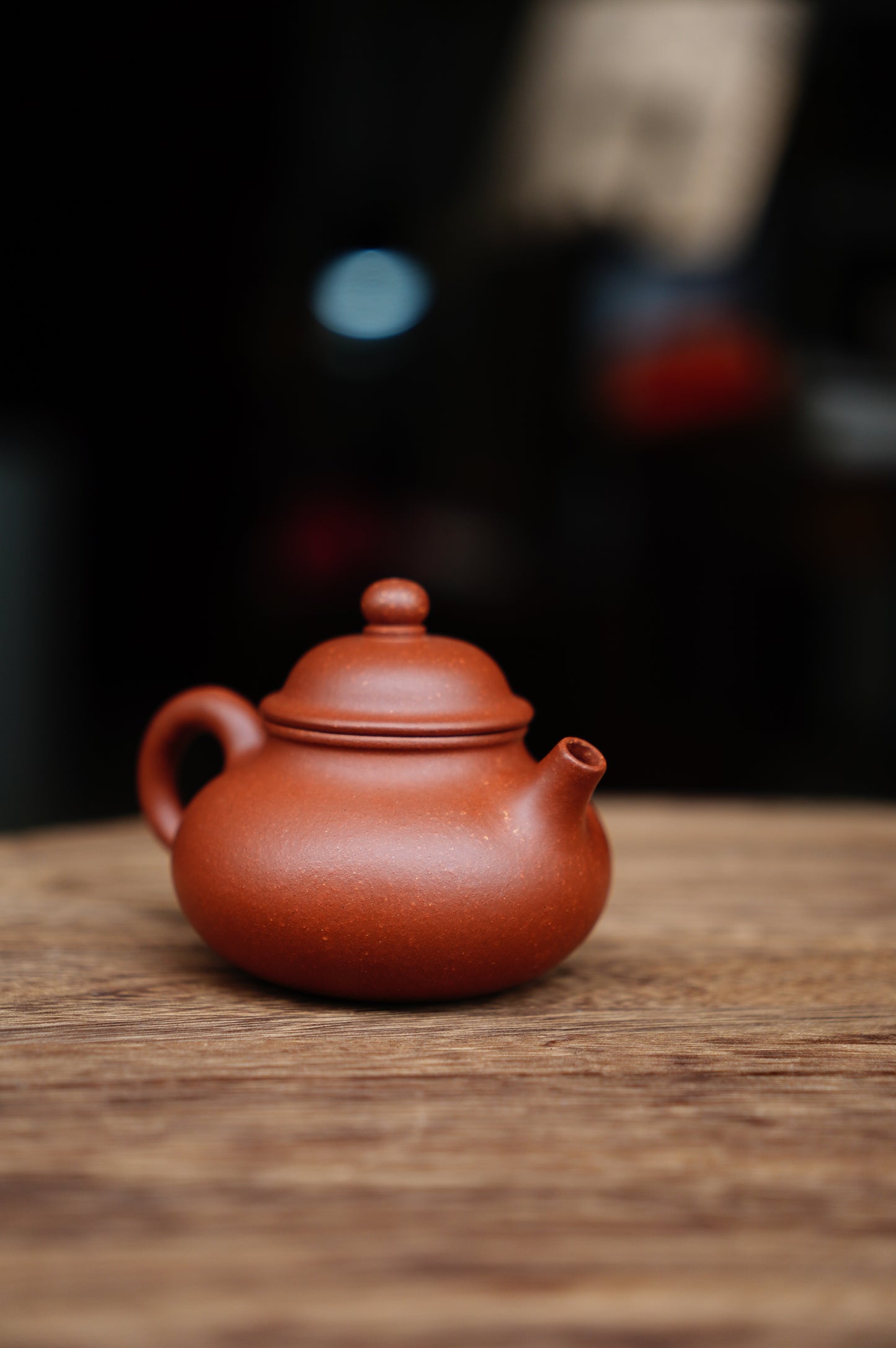 Handmade Yixing Zisha Teapot | Red Jiangpo Clay ‘Rong Tian’ Pot | 100cc Small Teapot | Chinese Gongfu Tea Set | Original Mineral Clay