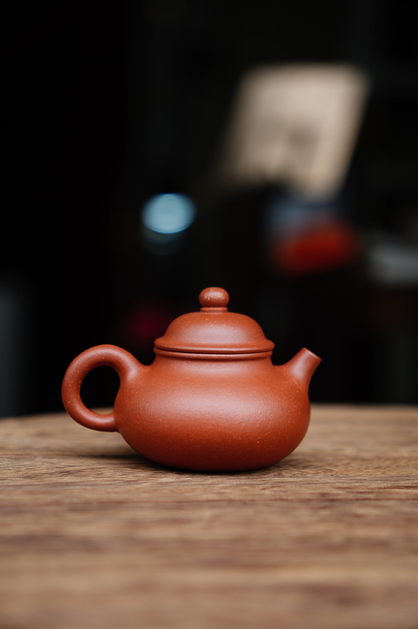 Handmade Yixing Zisha Teapot | Red Jiangpo Clay ‘Rong Tian’ Pot | 100cc Small Teapot | Chinese Gongfu Tea Set | Original Mineral Clay
