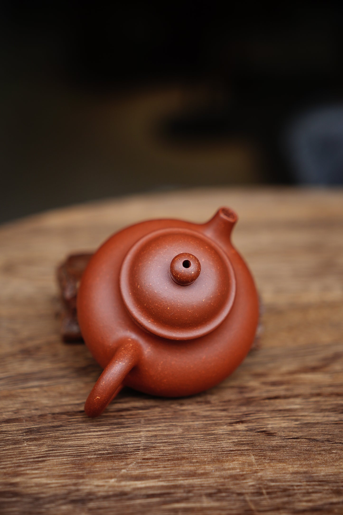 Handmade Yixing Zisha Teapot | Red Jiangpo Clay ‘Rong Tian’ Pot | 100cc Small Teapot | Chinese Gongfu Tea Set | Original Mineral Clay