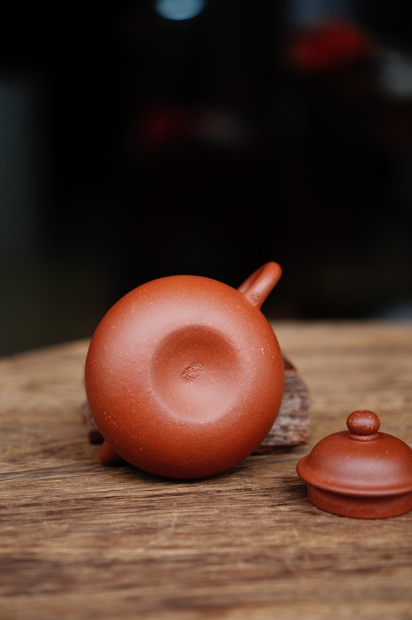Handmade Yixing Zisha Teapot | Red Jiangpo Clay ‘Rong Tian’ Pot | 100cc Small Teapot | Chinese Gongfu Tea Set | Original Mineral Clay