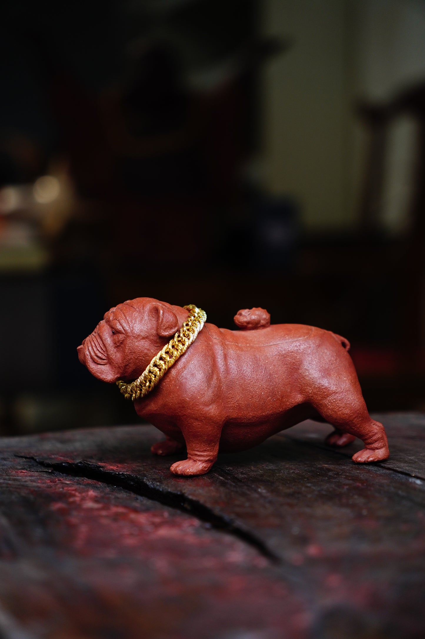Handmade Dog Shaped Clay Teapot - Unique Collectible (Yixing Zisha Artisan) Red Jianpo clay 160ml   Original design Sculpted Pet