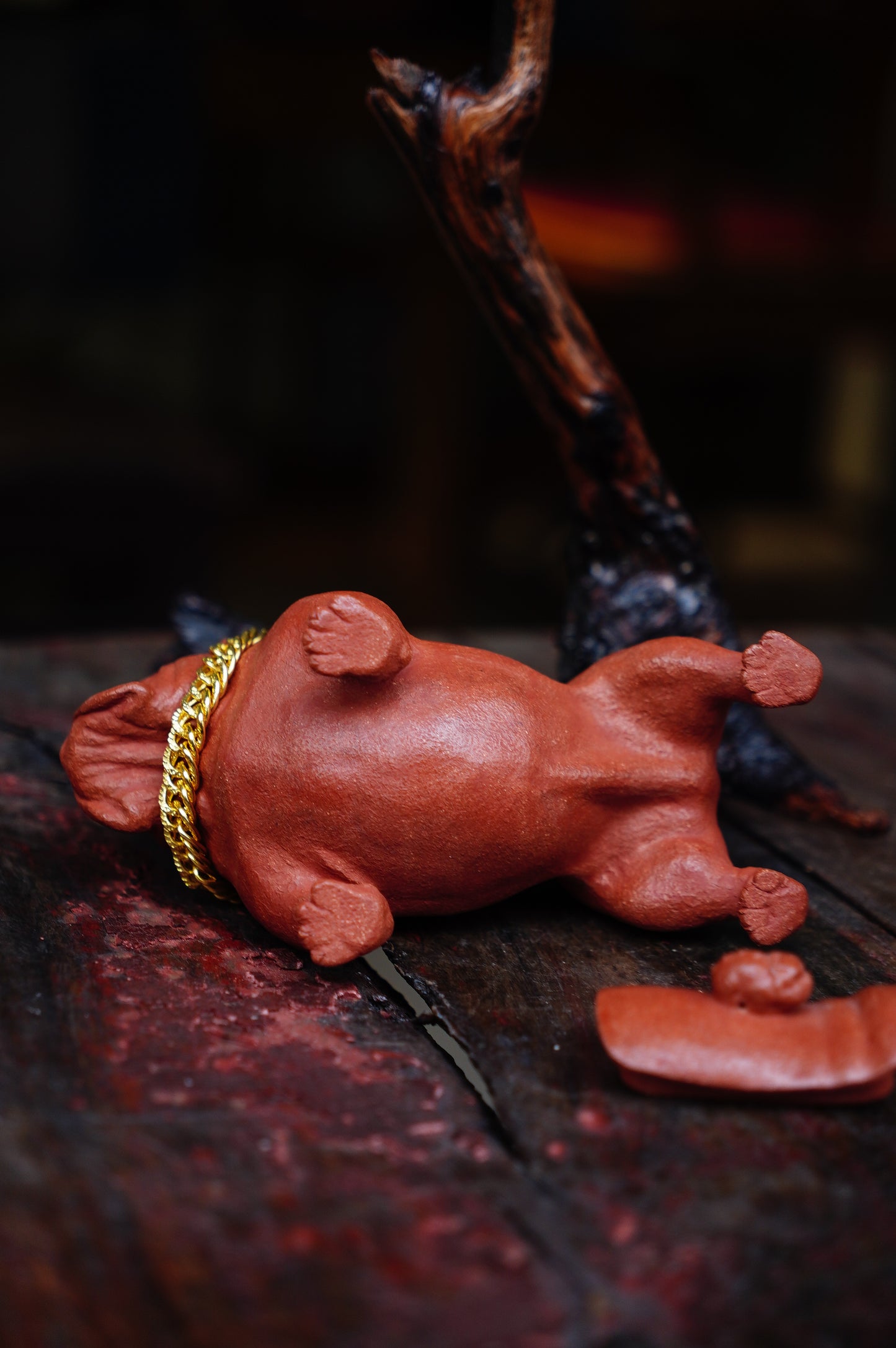 Handmade Dog Shaped Clay Teapot - Unique Collectible (Yixing Zisha Artisan) Red Jianpo clay 160ml   Original design Sculpted Pet