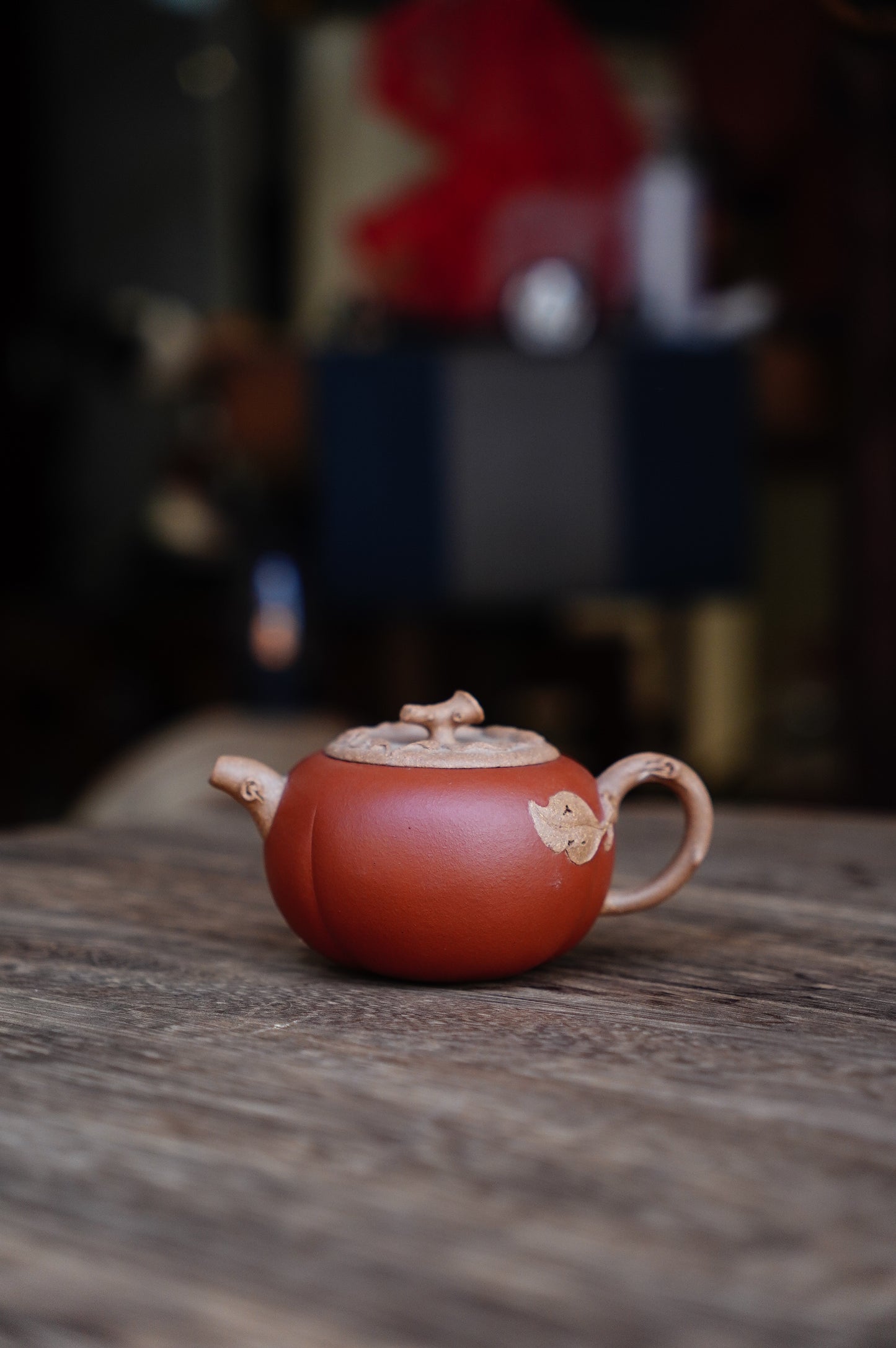 110ml Yixing Zisha Teapot - Jiangponi  Huang Duan Ni - Short Persimmon Shape - Zhuni Decoration - Gongfu Tea Pot - Handmade Chinese Kung Fu Tea Set