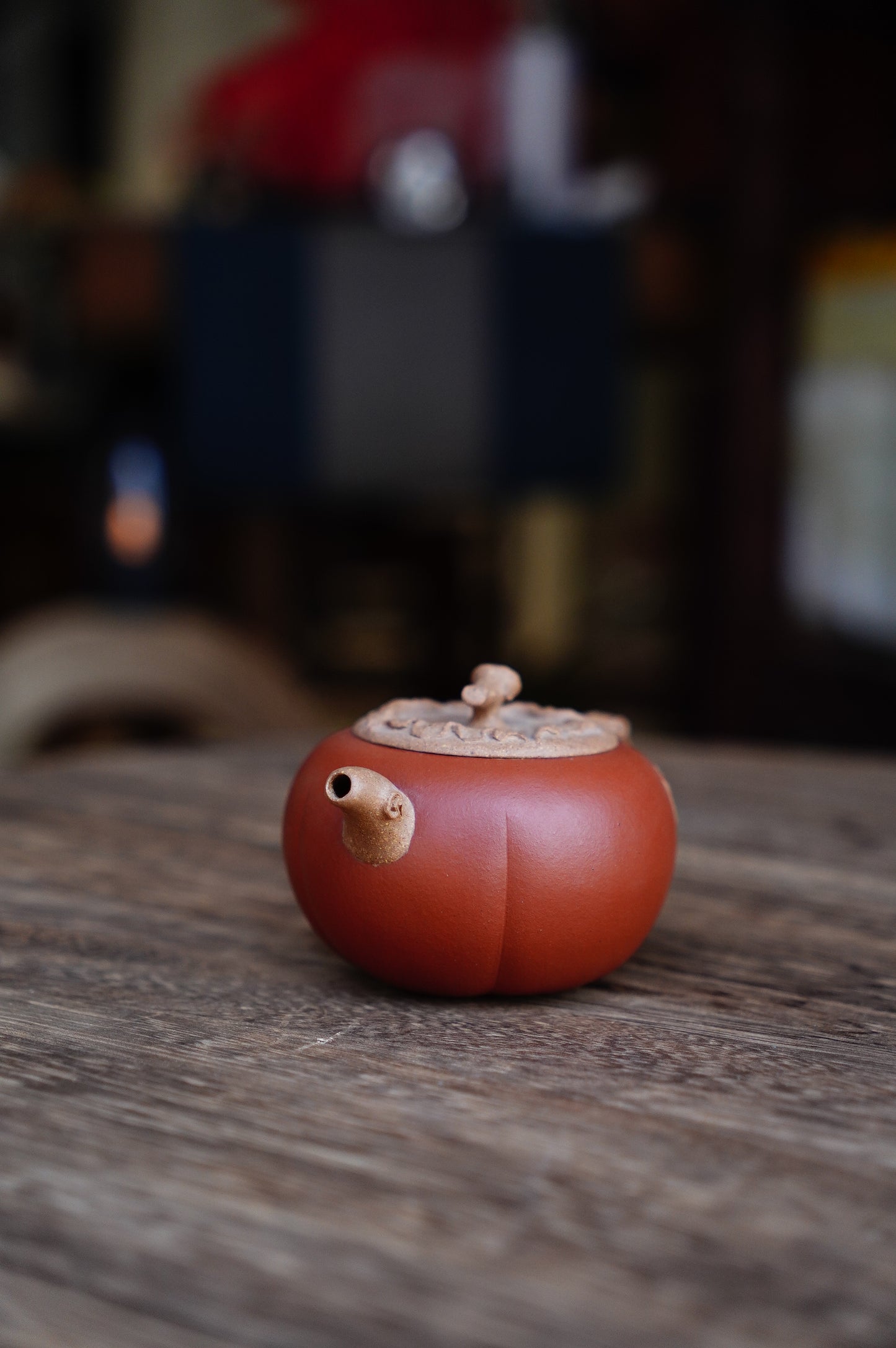 110ml Yixing Zisha Teapot - Jiangponi  Huang Duan Ni - Short Persimmon Shape - Zhuni Decoration - Gongfu Tea Pot - Handmade Chinese Kung Fu Tea Set