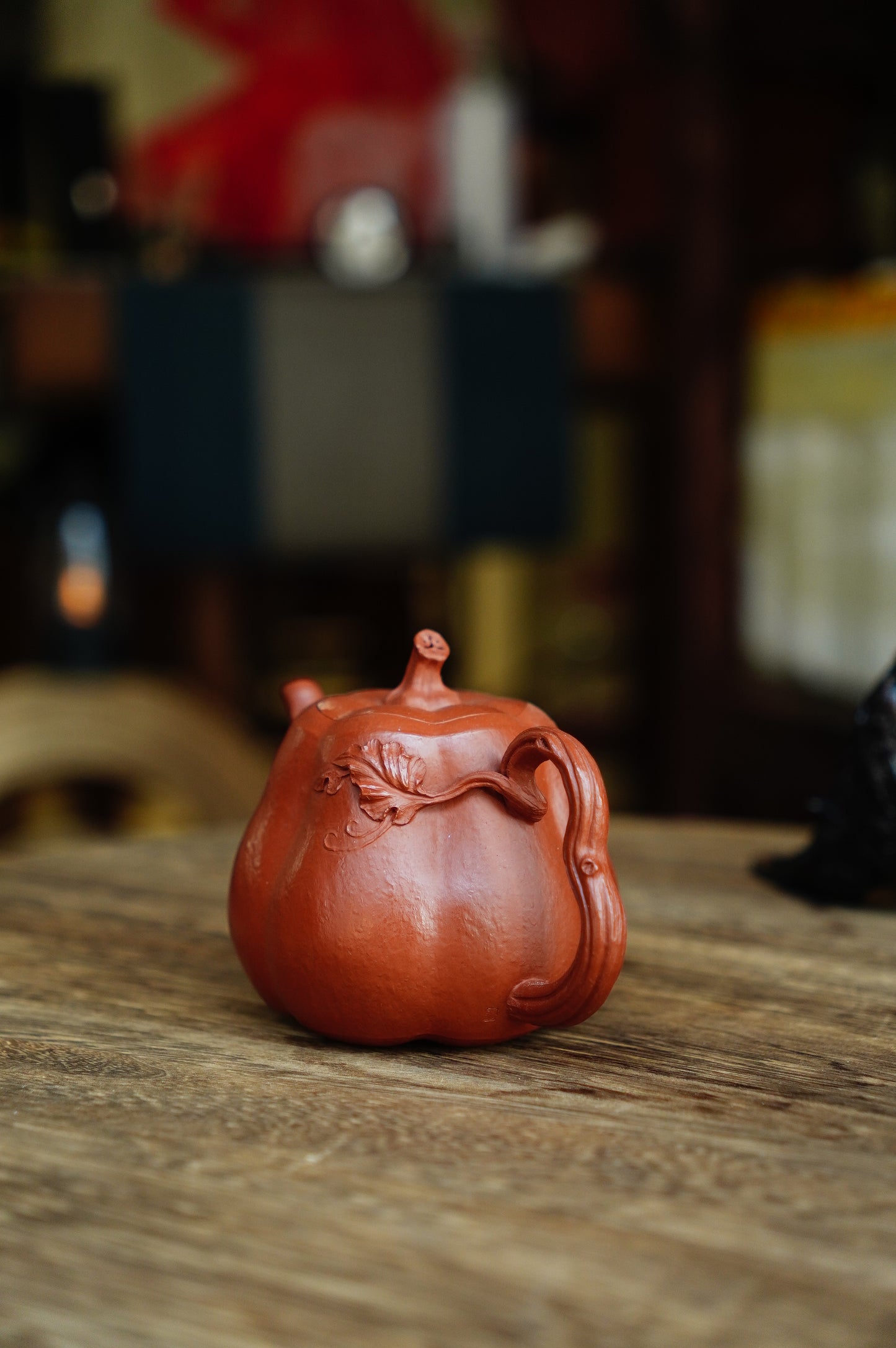 Handmade Yixing Zhu Ni Clay Pumpkin Teapot, 230ml | Artistic Purple Clay Teapot, Gong Fu Cha, Unique Tea Ceremony