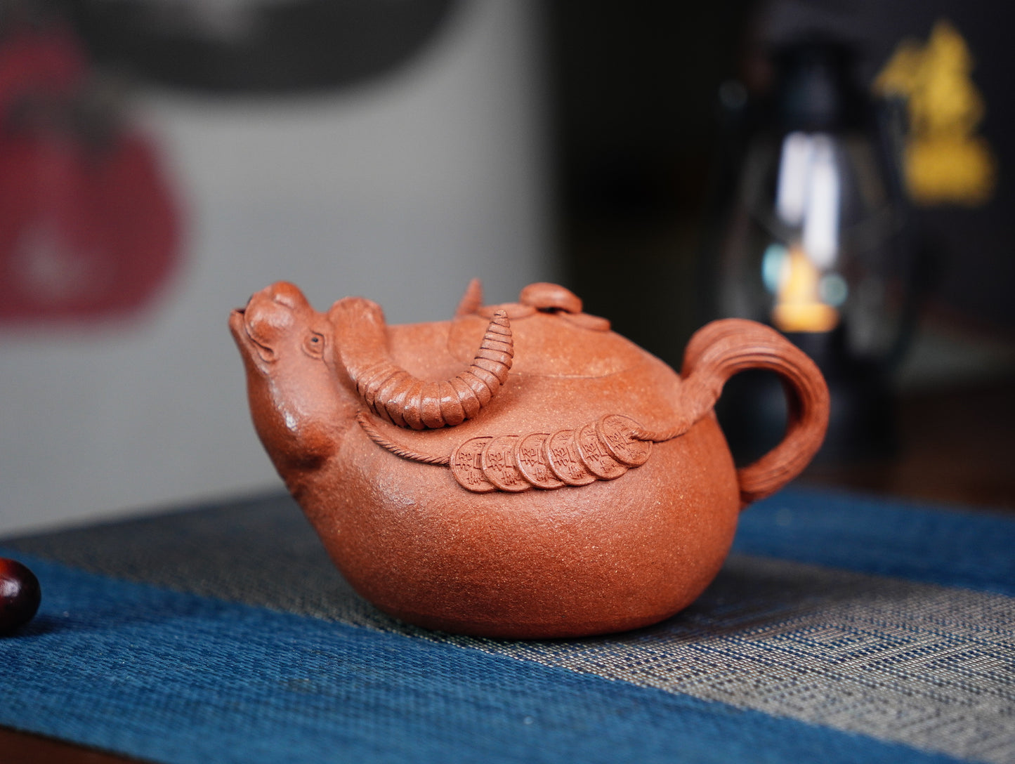 Niuhong Jiangpo Zisha Teapot 210ml - Rare ‘Ox Blood’ Purple Clay - Handcrafted Yixing Teapot for Oolong & Puerh Tea