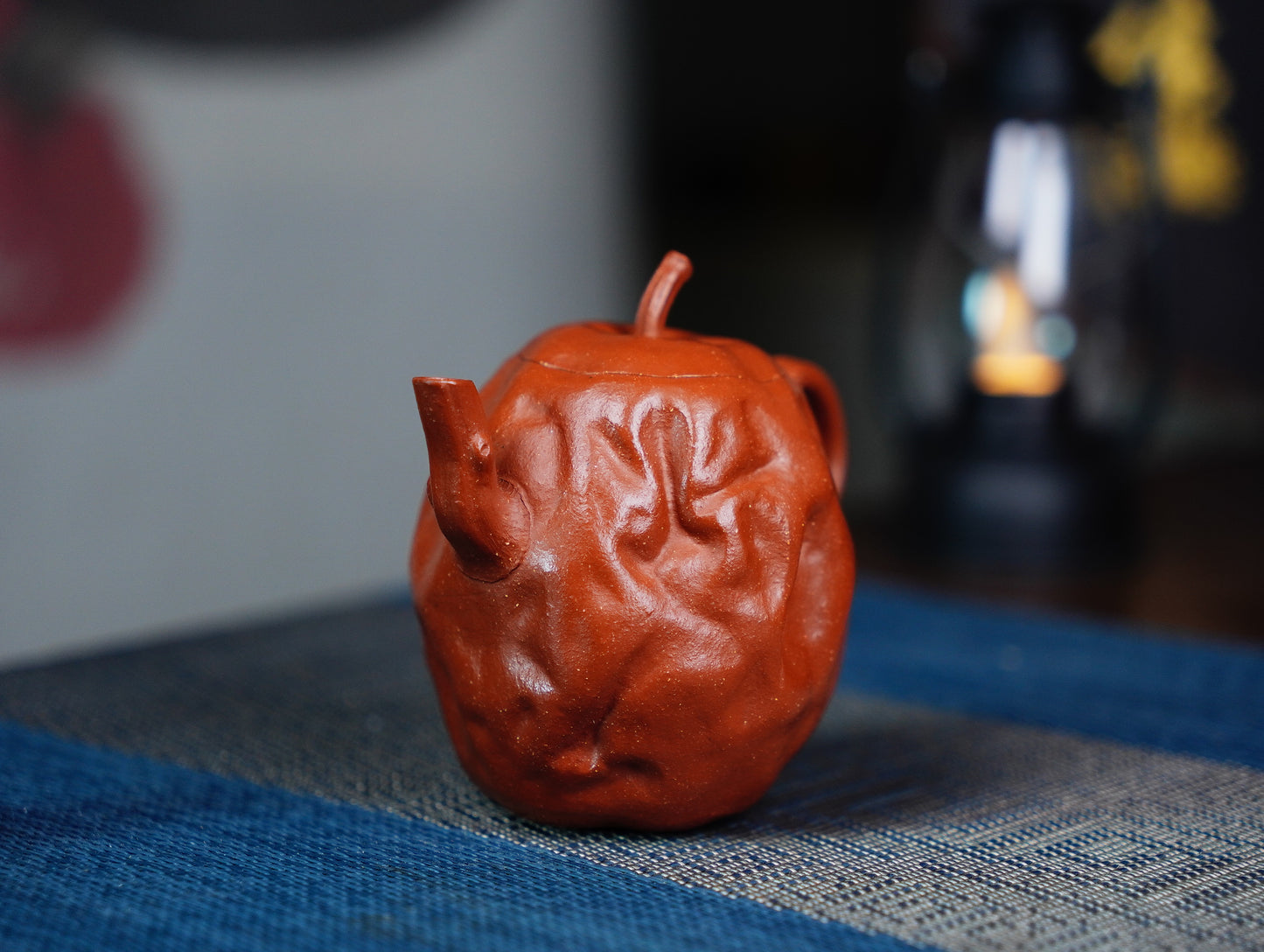 Vermilion (Zhuni) Zisha Teapot ‘Red Date’ 140ml - Classic Jujube Shape - Handmade Yixing Teapot for Oolong & Dan Cong Tea