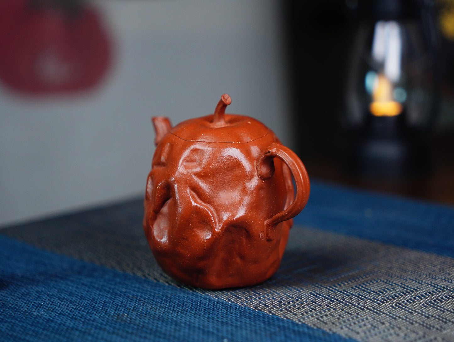 Vermilion (Zhuni) Zisha Teapot ‘Red Date’ 140ml - Classic Jujube Shape - Handmade Yixing Teapot for Oolong & Dan Cong Tea