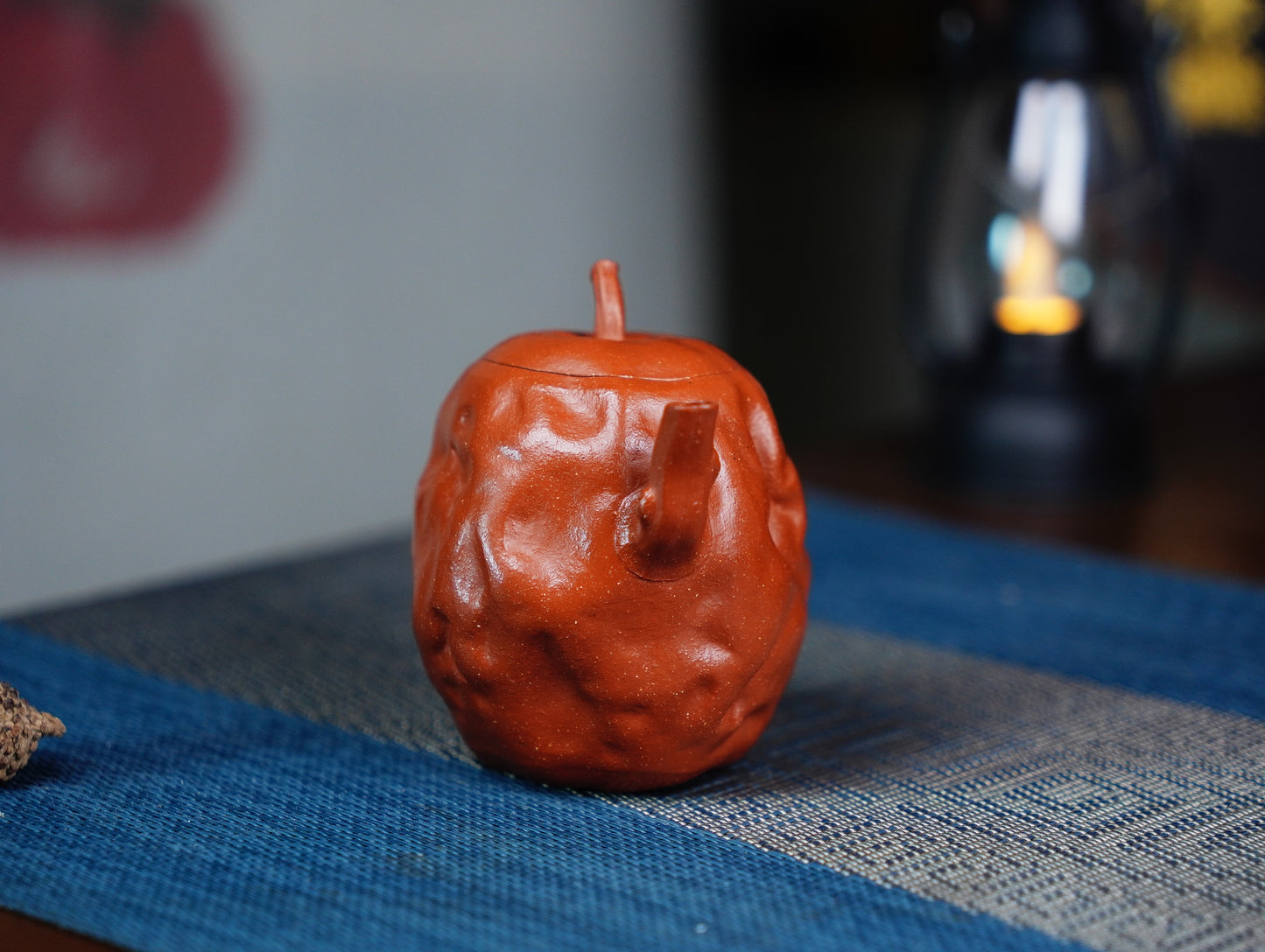 Vermilion (Zhuni) Zisha Teapot ‘Red Date’ 140ml - Classic Jujube Shape - Handmade Yixing Teapot for Oolong & Dan Cong Tea