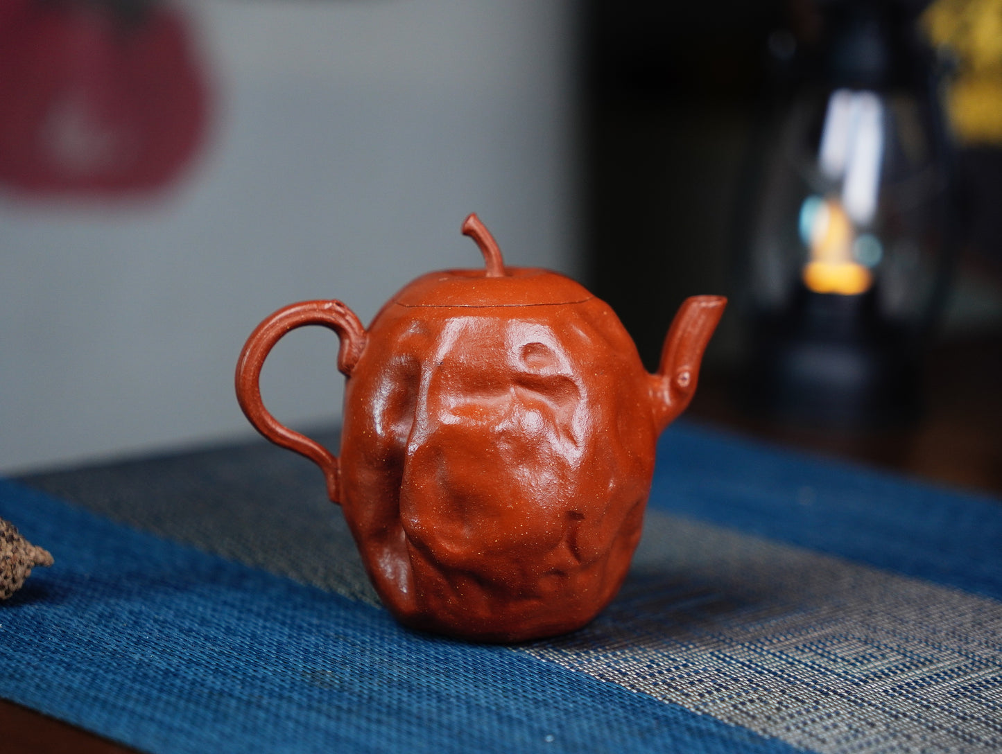 Vermilion (Zhuni) Zisha Teapot ‘Red Date’ 140ml - Classic Jujube Shape - Handmade Yixing Teapot for Oolong & Dan Cong Tea