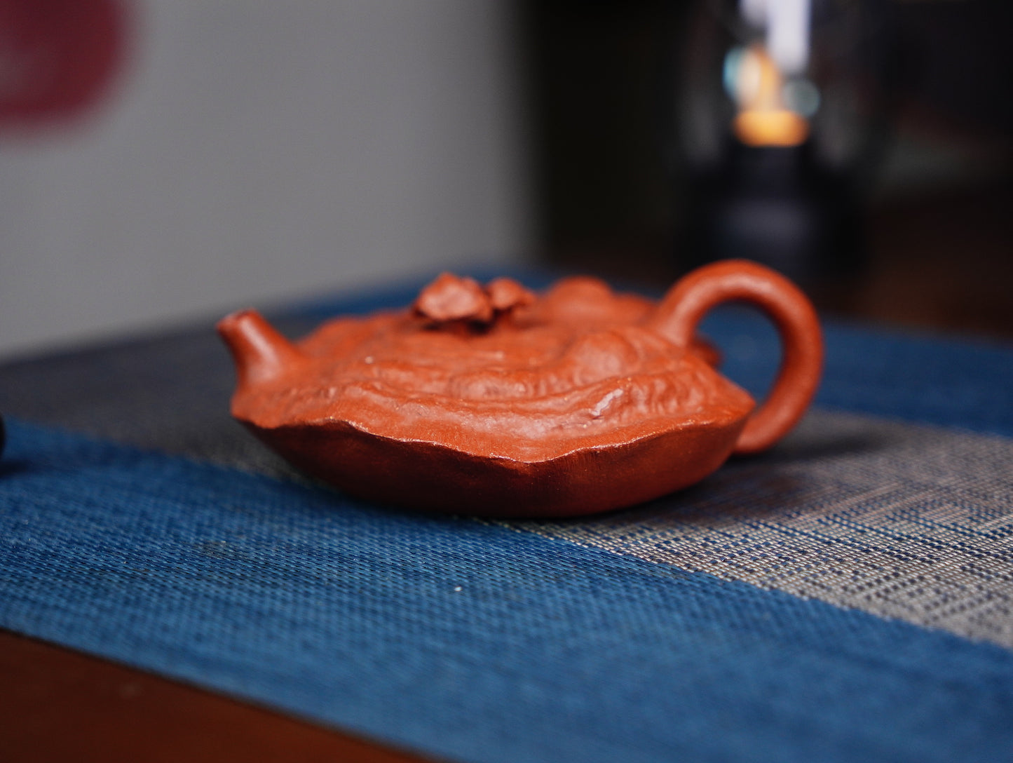 Hand-Carved Lingzhi Mushroom Yixing Teapot, Lucky Longevity Symbol, Zen Tea Ceremony Gift, Chinese Zisha Clay Artisan Pottery 140ml