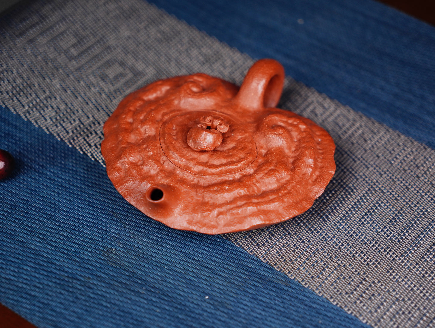 Hand-Carved Lingzhi Mushroom Yixing Teapot, Lucky Longevity Symbol, Zen Tea Ceremony Gift, Chinese Zisha Clay Artisan Pottery 140ml