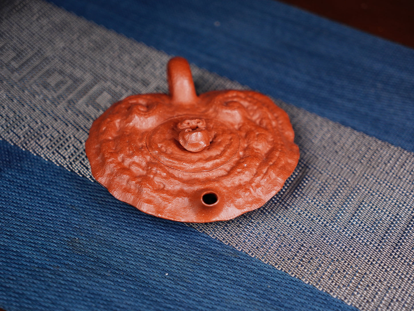Hand-Carved Lingzhi Mushroom Yixing Teapot, Lucky Longevity Symbol, Zen Tea Ceremony Gift, Chinese Zisha Clay Artisan Pottery 140ml